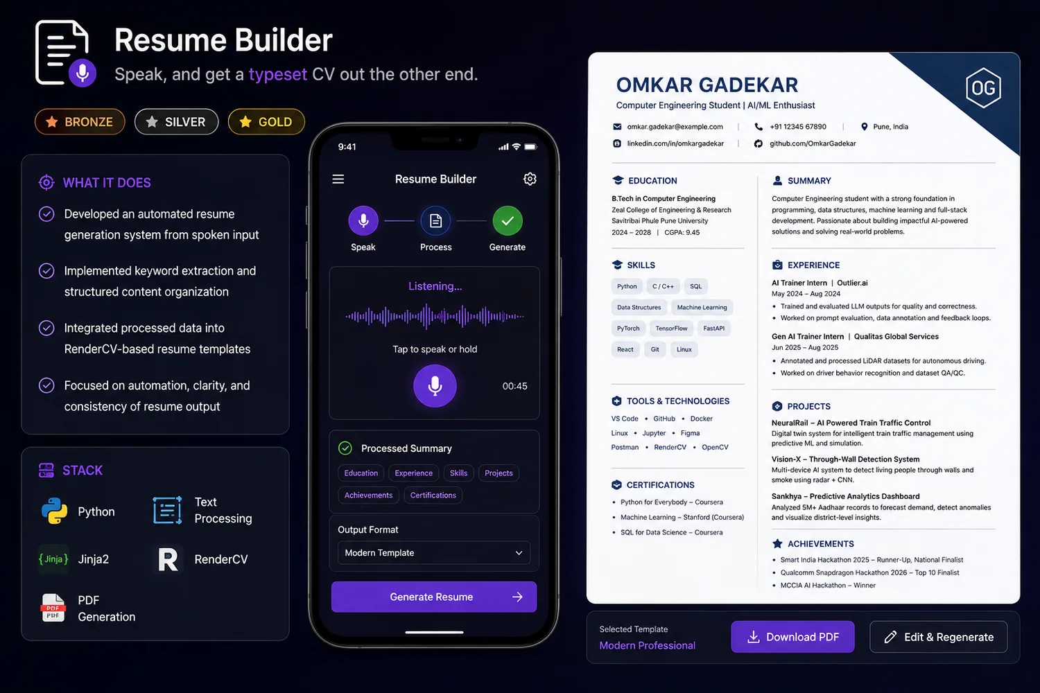 Resume Builder — project poster